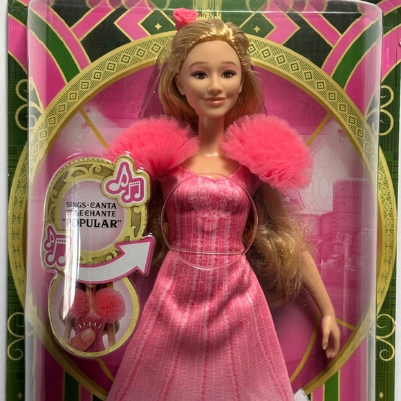 Mattel Wicked "Popular" SINGING GLINDA Fashion Doll w/ Pink Dress NEW - Ages 4+ - Picture 4 of 7